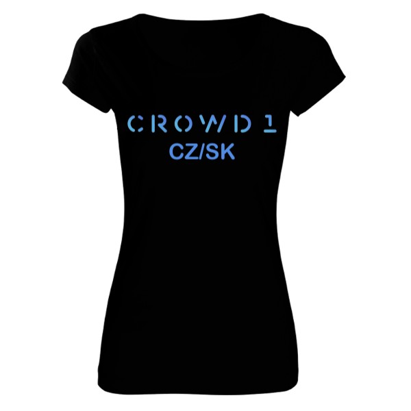 Tričko s potiskem Crowd1 cz,sk modré