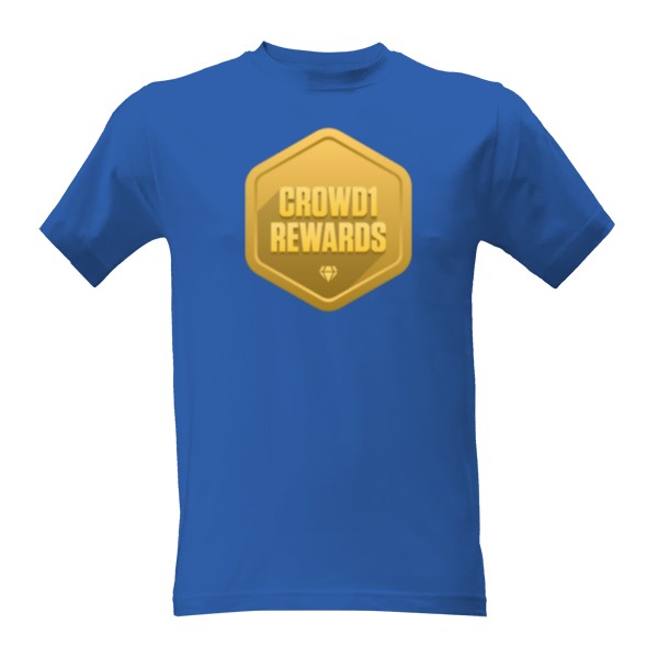 Tričko s potiskem Crowd1 modré Rewards