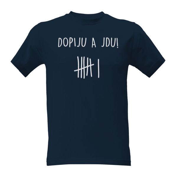 Tričko s potiskem Dopiju a jdu