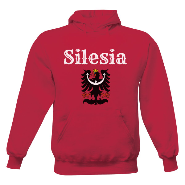 Pánská mikina s kapucí s potiskem Mikina Silesia se znakem Slezska