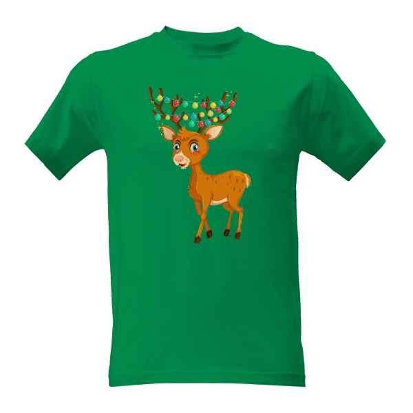 Tričko s potiskem Vánoční jelen