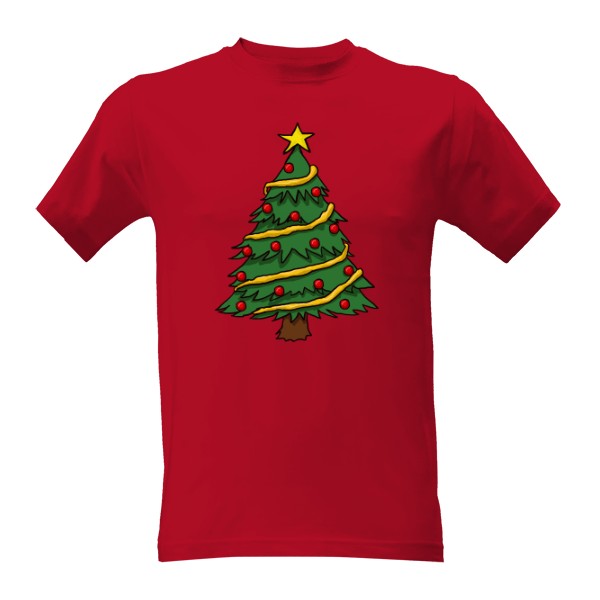 Tričko s potiskem Vánoční triko se stromkem!