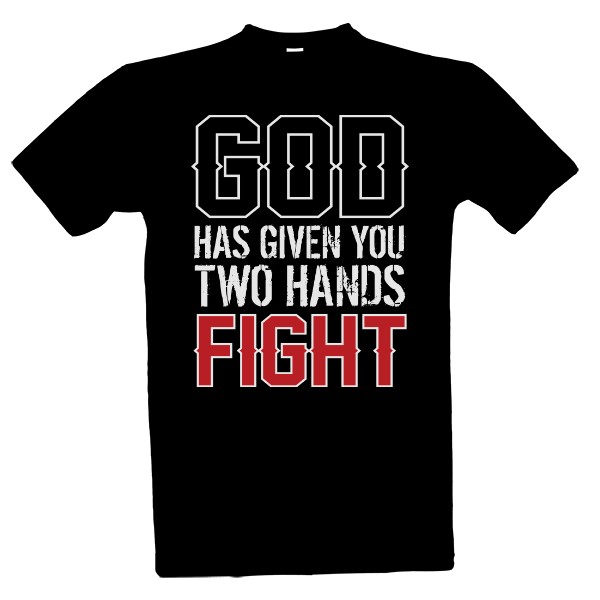Tričko s potiskem Fight with hands
