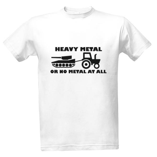 Tričko s potiskem Heavy metal černé