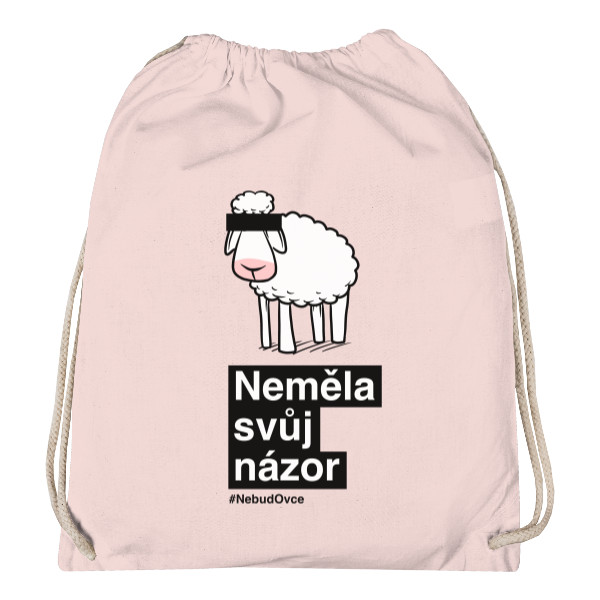 Vak na záda s potiskem Neměla svůj názor