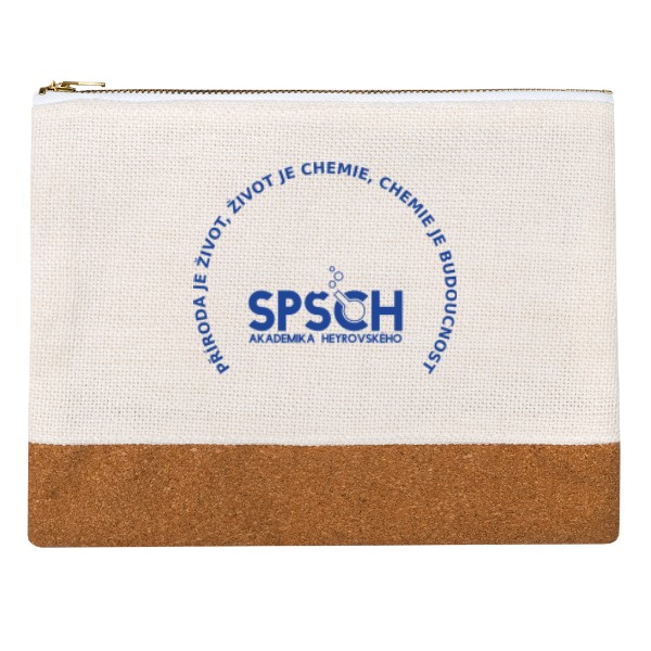 Penál lněný s potiskem Penál SPŠCH Ostrava