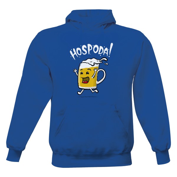 Pánská mikina s kapucí s potiskem Směr hospoda