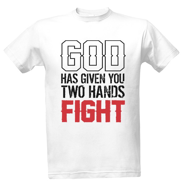 Tričko s potiskem Two hands fight
